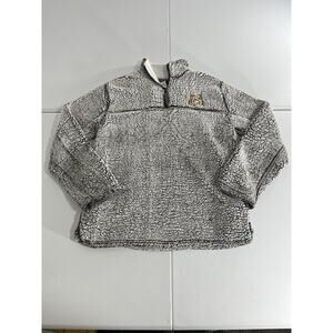 LSU Faux Fur Quarter Zip Pullover Jacket Size Medium